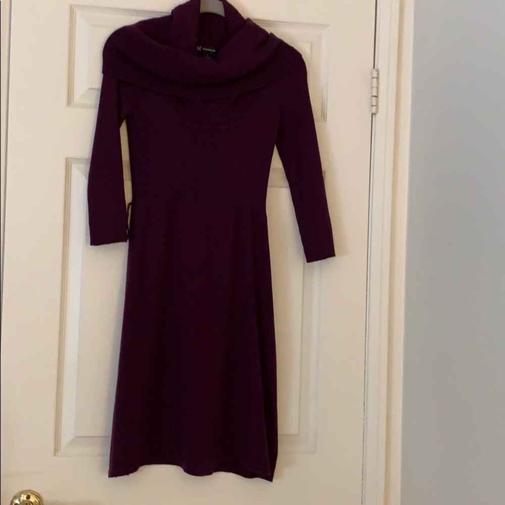 Purple dress.